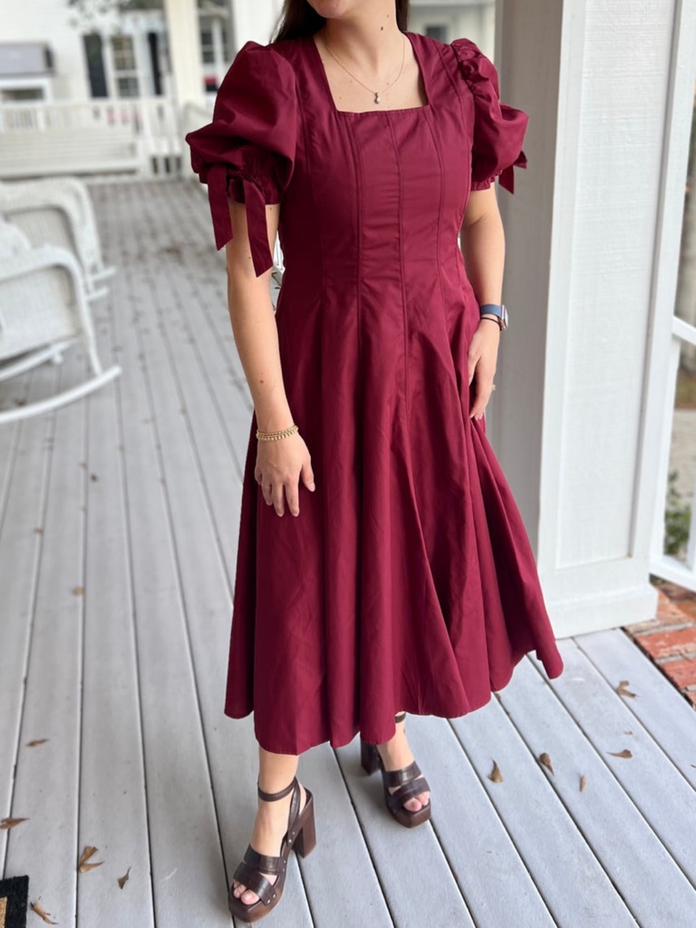 Entro Burgundy Dress Size Medium - Picture 11 of 12